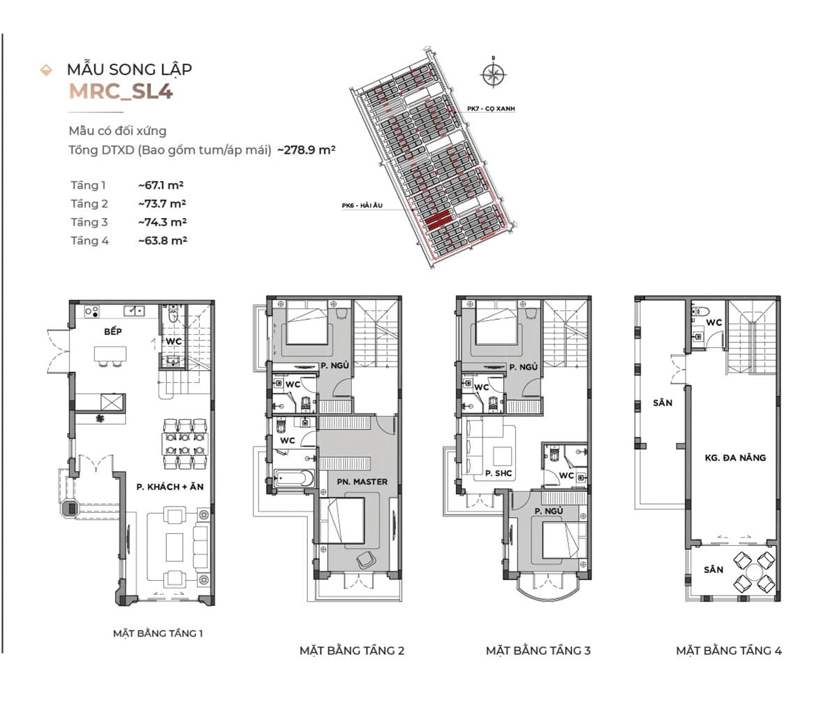 biệt thự song lập Hải Âu Vinhomes Ocean Park 2 The Empire