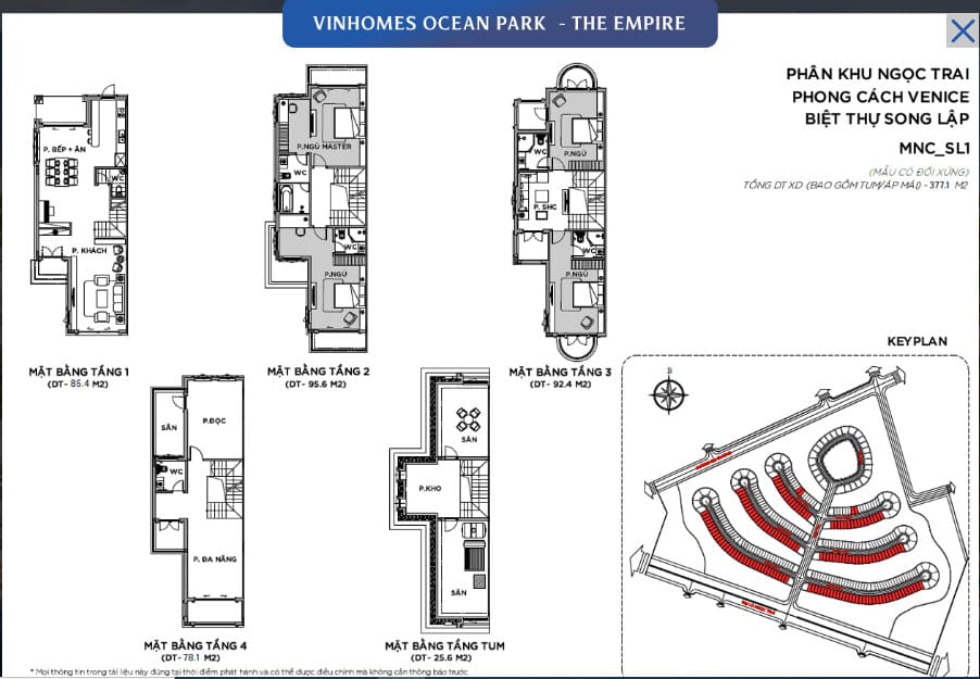 biệt thự song lập phân khu ngọc trai vinhomes ocean park 2 the empire