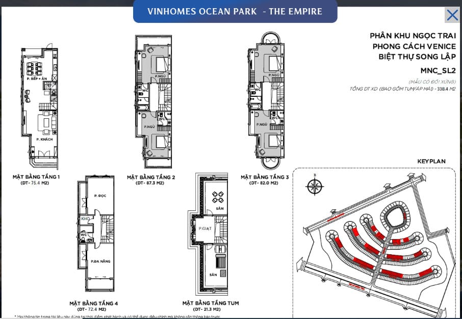 biệt thự song lập ngọc trai vinhomes ocean park 2 the empire